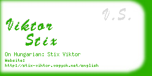 viktor stix business card